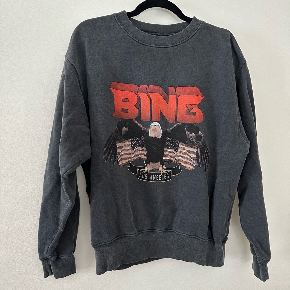 Anine Bing Gray Crewneck Sweatshirt